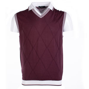 Z ZEGNA INDIAN RED & WHITE SWEATER | MENS SIZE L